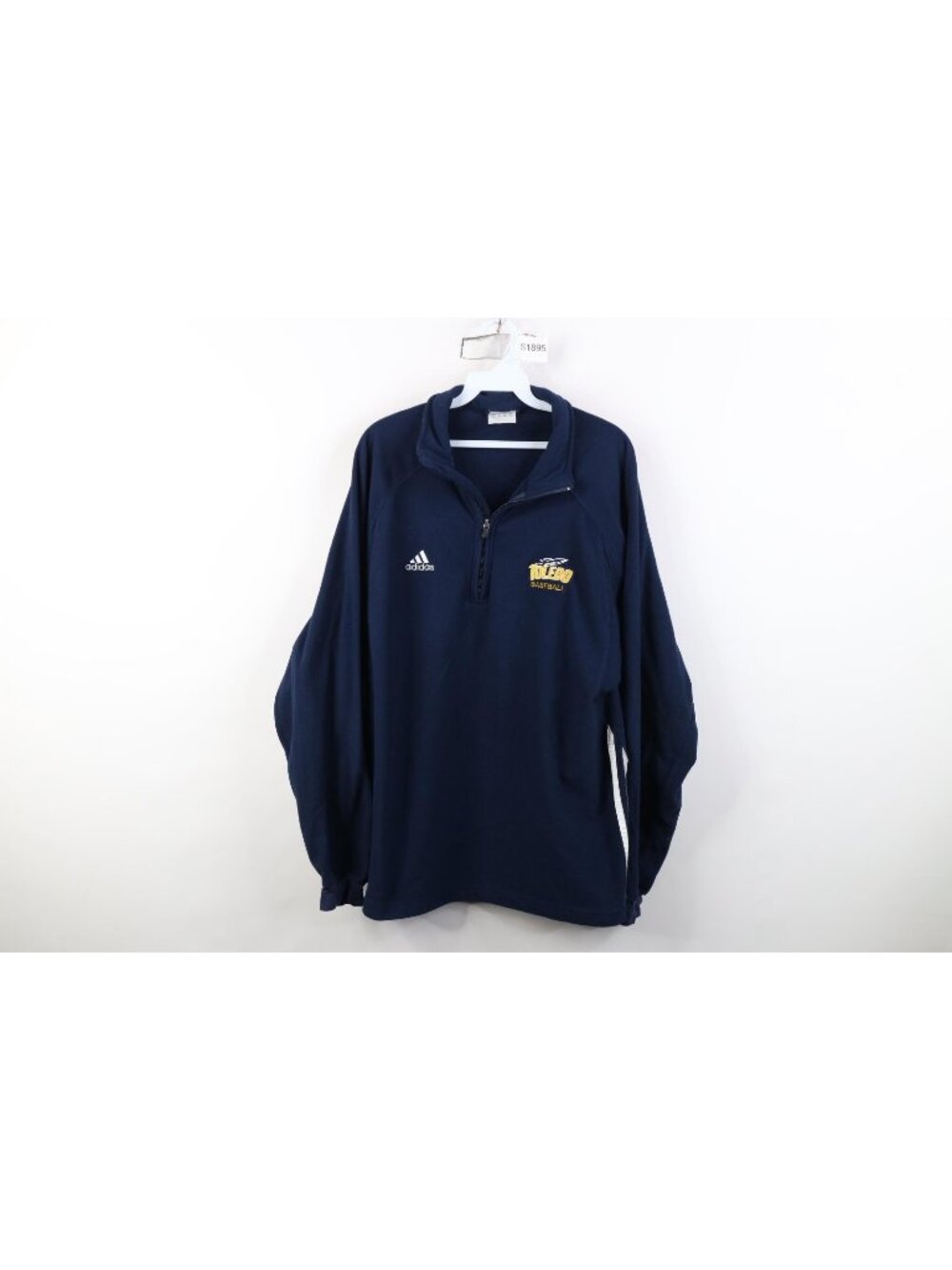 Adidas Mens Medium Team Issued University of Toledo Baseball Fleece Sweater Blue